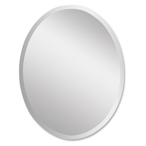 Frameless Large Oval Mirror